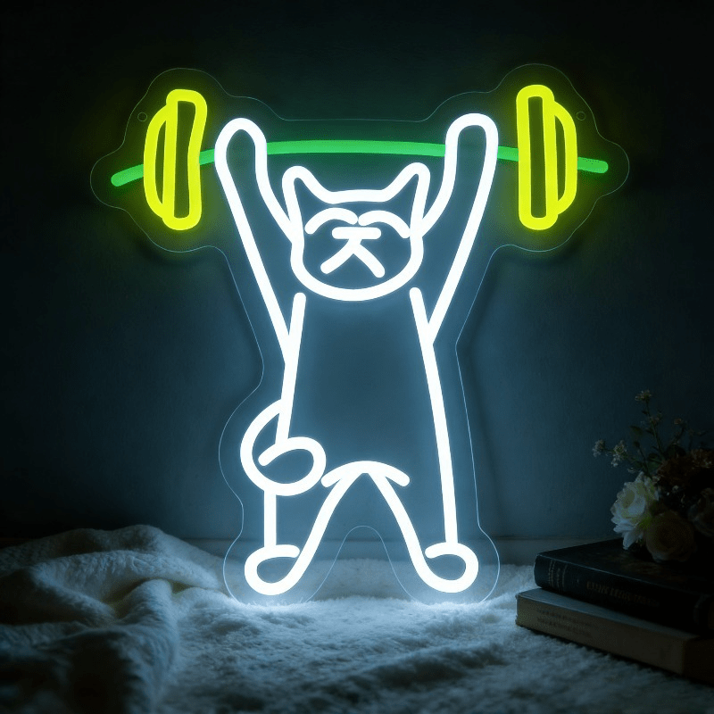 Неоновая LED-лампа «Кот, подни – обзор и цена Home Gym Neon Sign