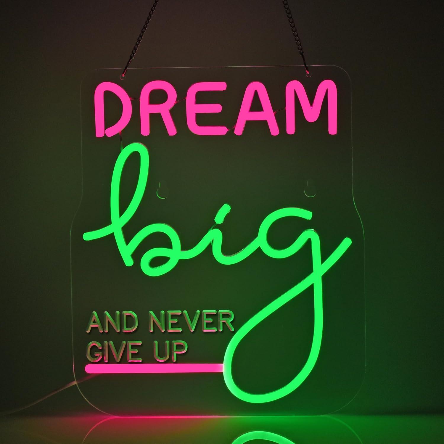 Неоновая вывеска «Мечтай велик – обзор и цена Home Gym Neon Sign